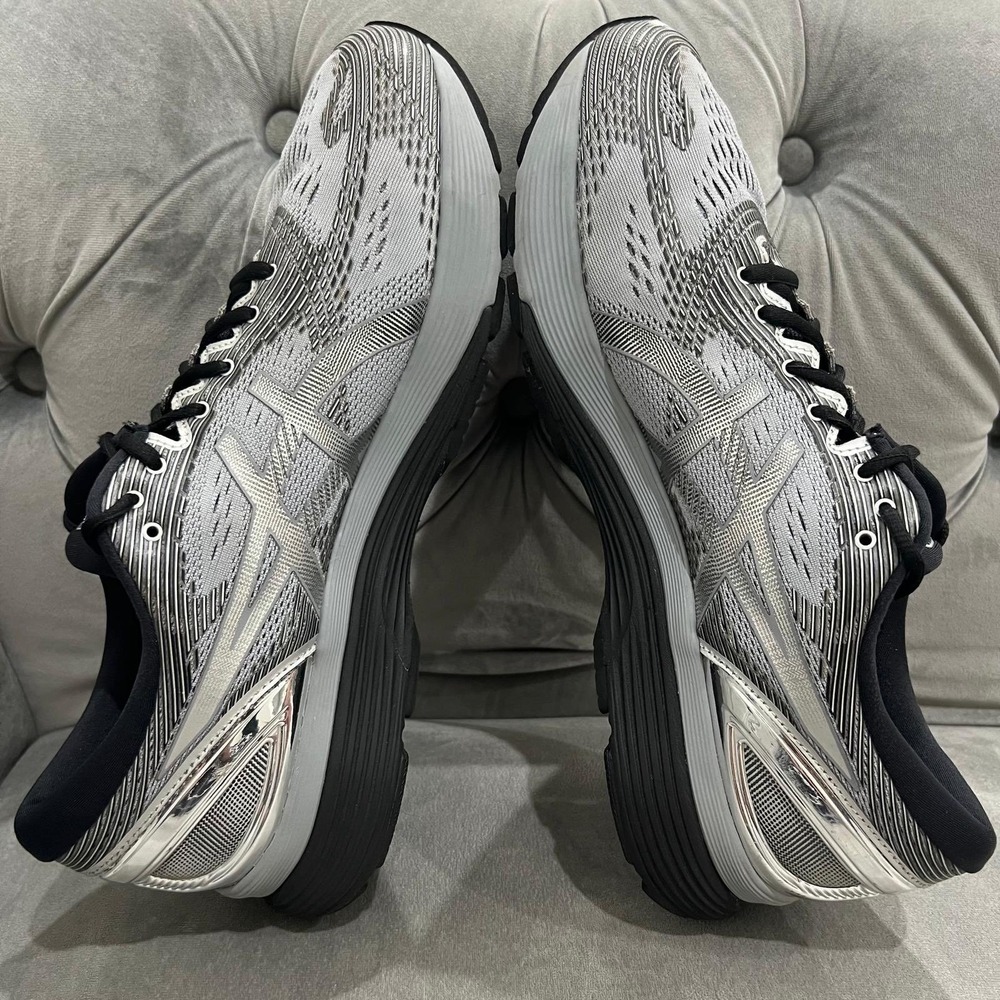 Asics Gel-Nimbus 21 Running Shoes Mens 12 Sheet Rock Silver Platinum Sneakers - Picture 2 of 8